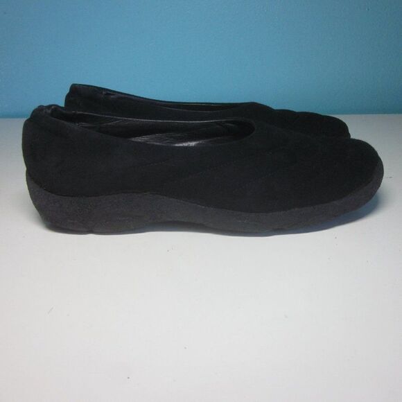 Zante Womens Size 7.5 / 38 EU Flats Black Suede Made in Italy Non-Slip Sole - Picture 1 of 11